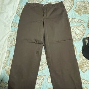 Ladies Brown Lee Straight Leg Stretch Jeans 16P Nice Condition